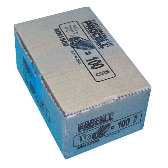 100 Pile Alcaline Duracell 1.5V Stilo Tipo Aa PARADOX MN1500/100 (ULAA2) Allarme Antifurto Antintrusione