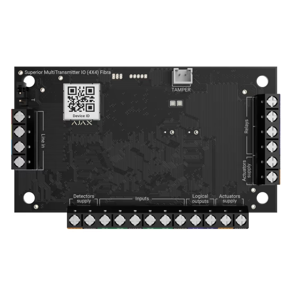 Modulo Cablato Con 4 Ingressi E 4 Uscite AJAX Superior MultiTransmitter IO (4×4) Fibra 117739.294.NC 117739