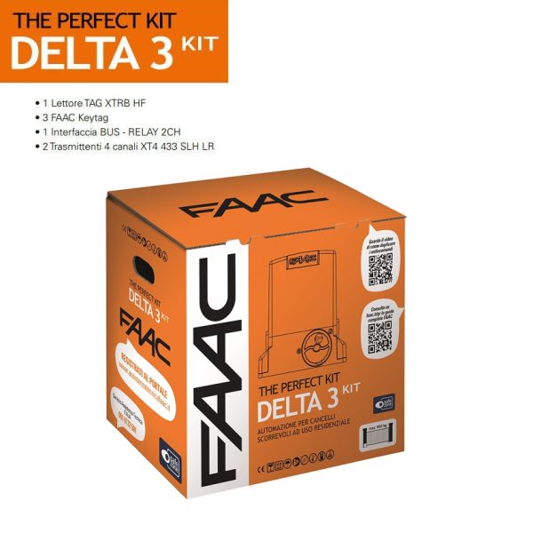 Kit Automazione Cancello Scorrevole 900Kg FAAC DELTA 3 KIT 230V PERFECT 105918