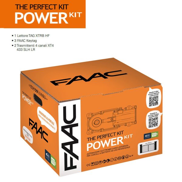 Kit Automazione Cancello Anta Battente FAAC POWER KIT 230V PERFECT 105913
