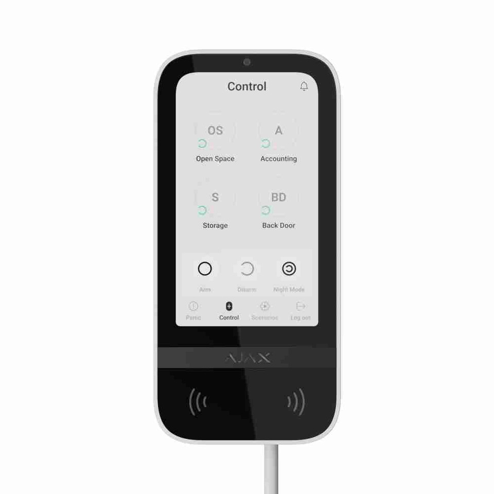 AJAX Fibra Control Device - Superior Keypad Touchscreen Fibra 81718.226.WH1