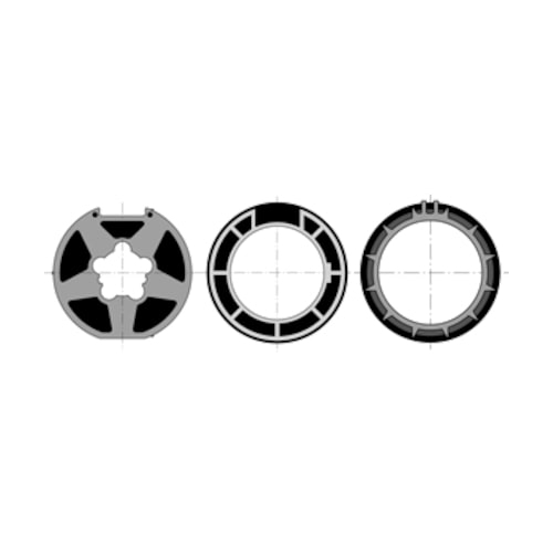 Set 1 Adattatore Ruota 2 Corone Lt 50 – Deprat F-5039 Tubo D.89 SOMFY 9001473 Per Motore Tapparella