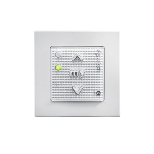 Comando Pulsante a Parete Batteria Radio SOMFY SMOOVE ORIGIN 2 IO 1800204 2 Canali Bianco